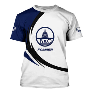 Railspirit Personalized Baltimore and Ohio Railroad T-Shirt Unique Graphic Style B&O Shirt For Train Enthusiasts