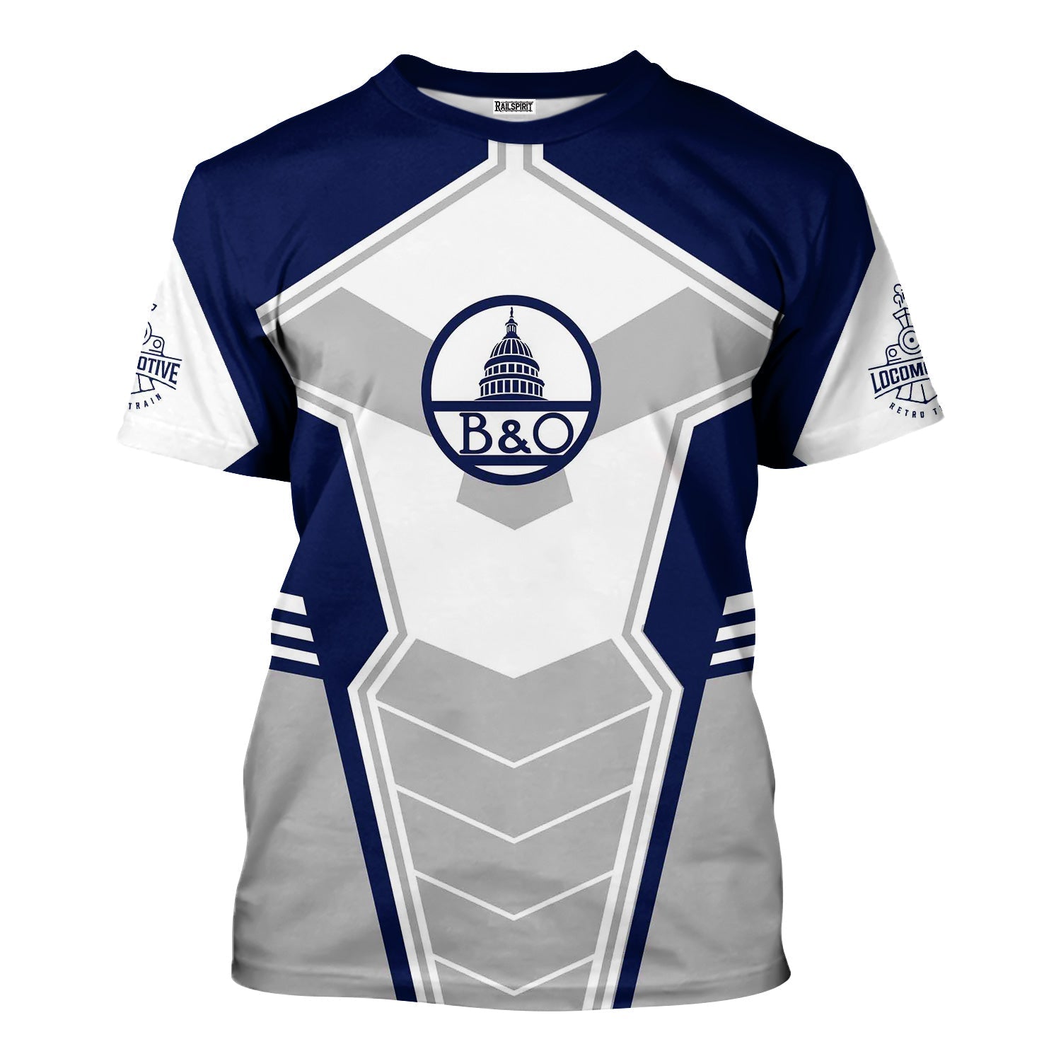 Railspirit Personalized Baltimore and Ohio Railroad T-Shirt Engine-Inspired Style B&O Train Shirt for Railroad Fanatic