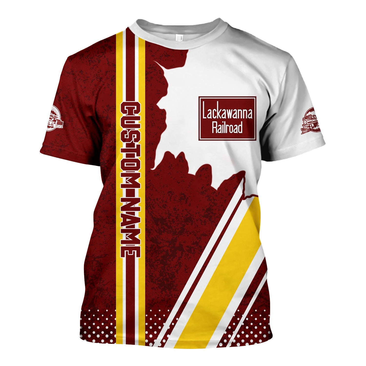 Railspirit Personalized Delaware, Lackawanna and Western Railroad T-Shirt DL&W All Over Printed Unisex Shirt