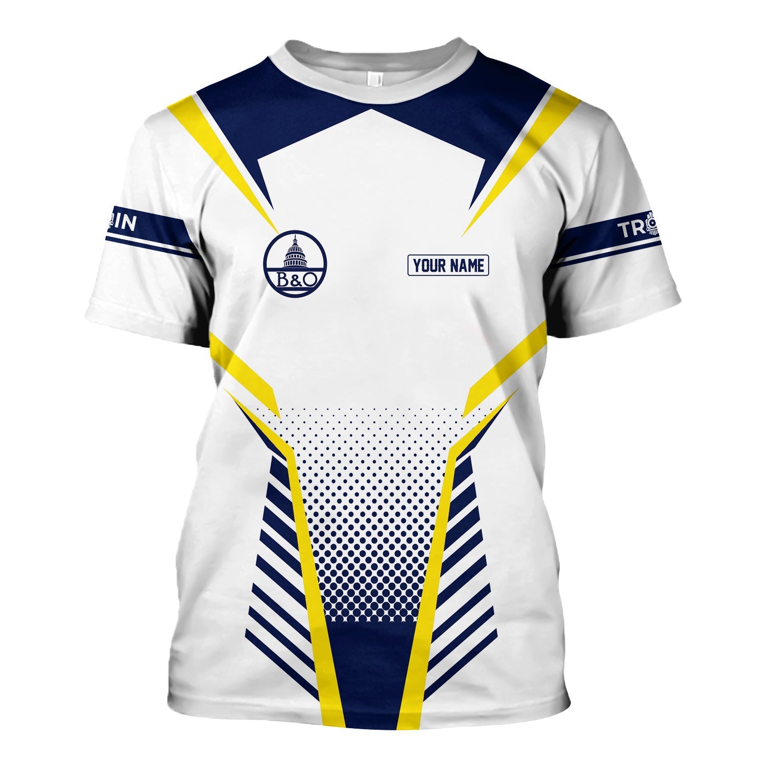 Railspirit Personalized Baltimore and Ohio Railroad T Shirt Unisex B&O Train Shirt All Over Print