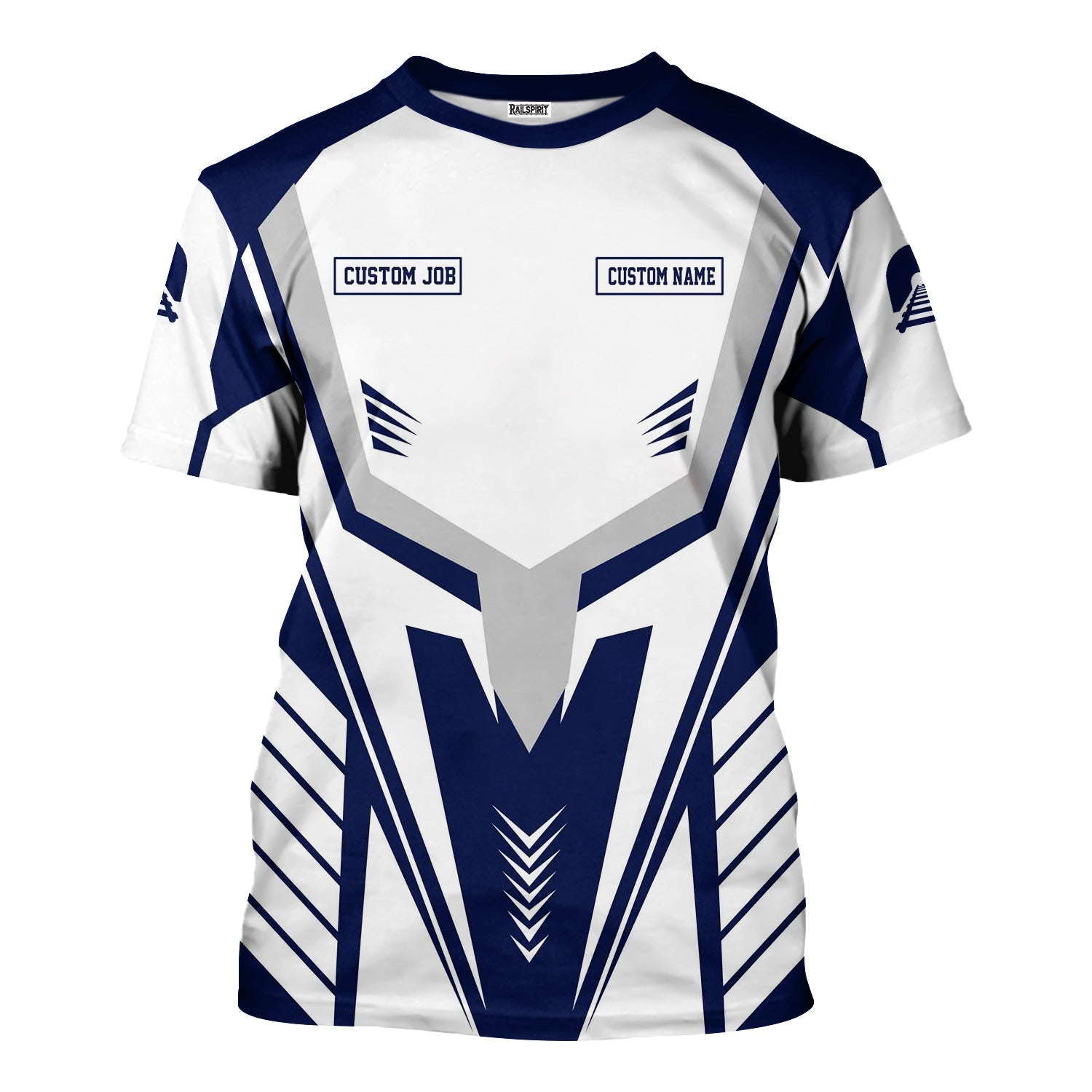 Railspirit Personalized Baltimore and Ohio Railroad T-Shirt Workwear-Inspired with Custom Position B&O Train Shirt