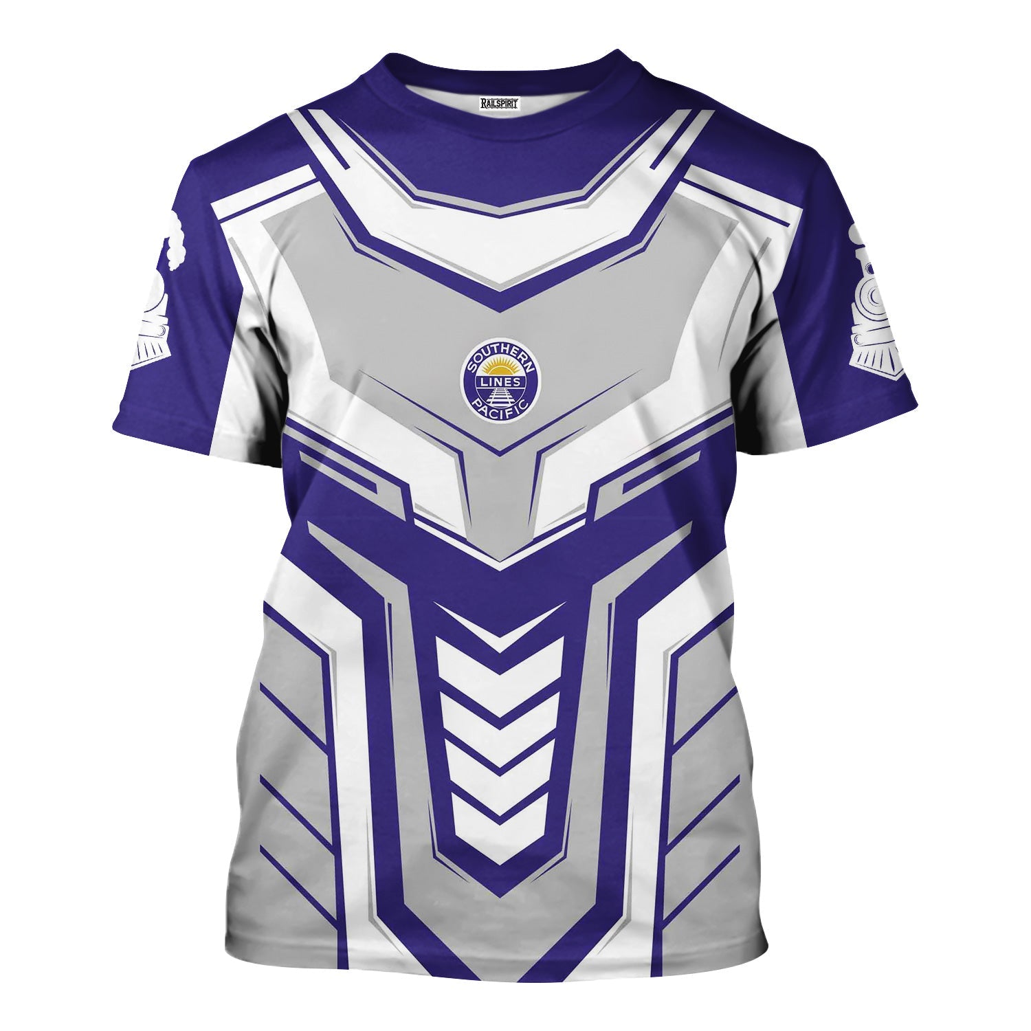 Railspirit Personalized Southern Pacific Railroad T-Shirt Armor-Inspired Design Train Shirt All Over Print