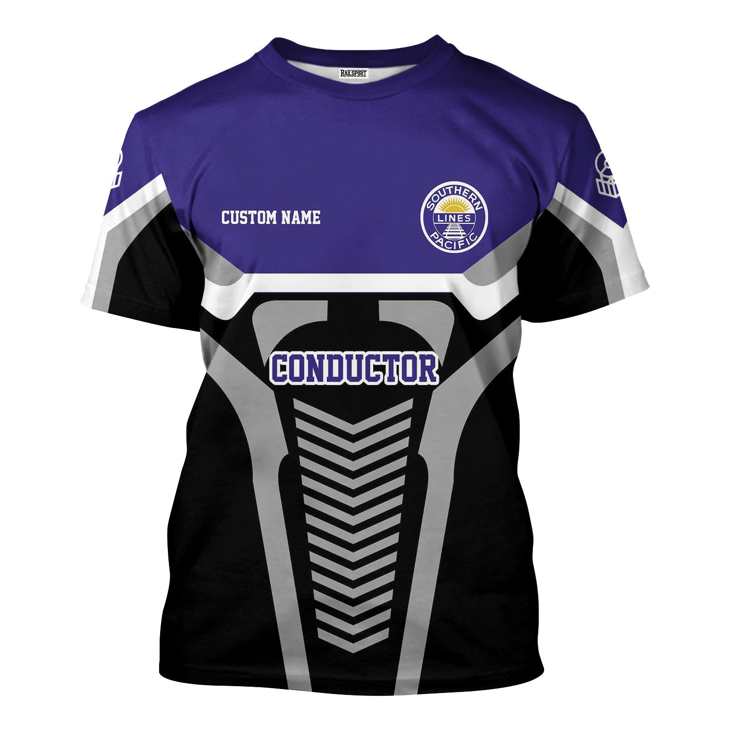 Railspirit Personalized Southern Pacific Railroad T-Shirt Track-Inspired with Custom Job Position Train Shirt