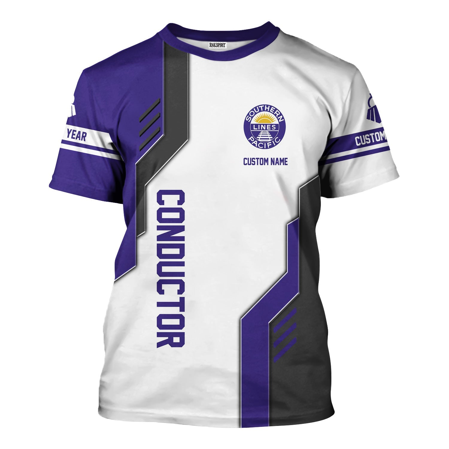 Railspirit Personalized Southern Pacific Railroad T-Shirt Unique Railway Style with Custom Job Train Shirt