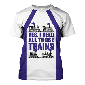 Railspirit Custom Name Southern Pacific Railroad T Shirt Yes I Need All Those Train Printed Shirt