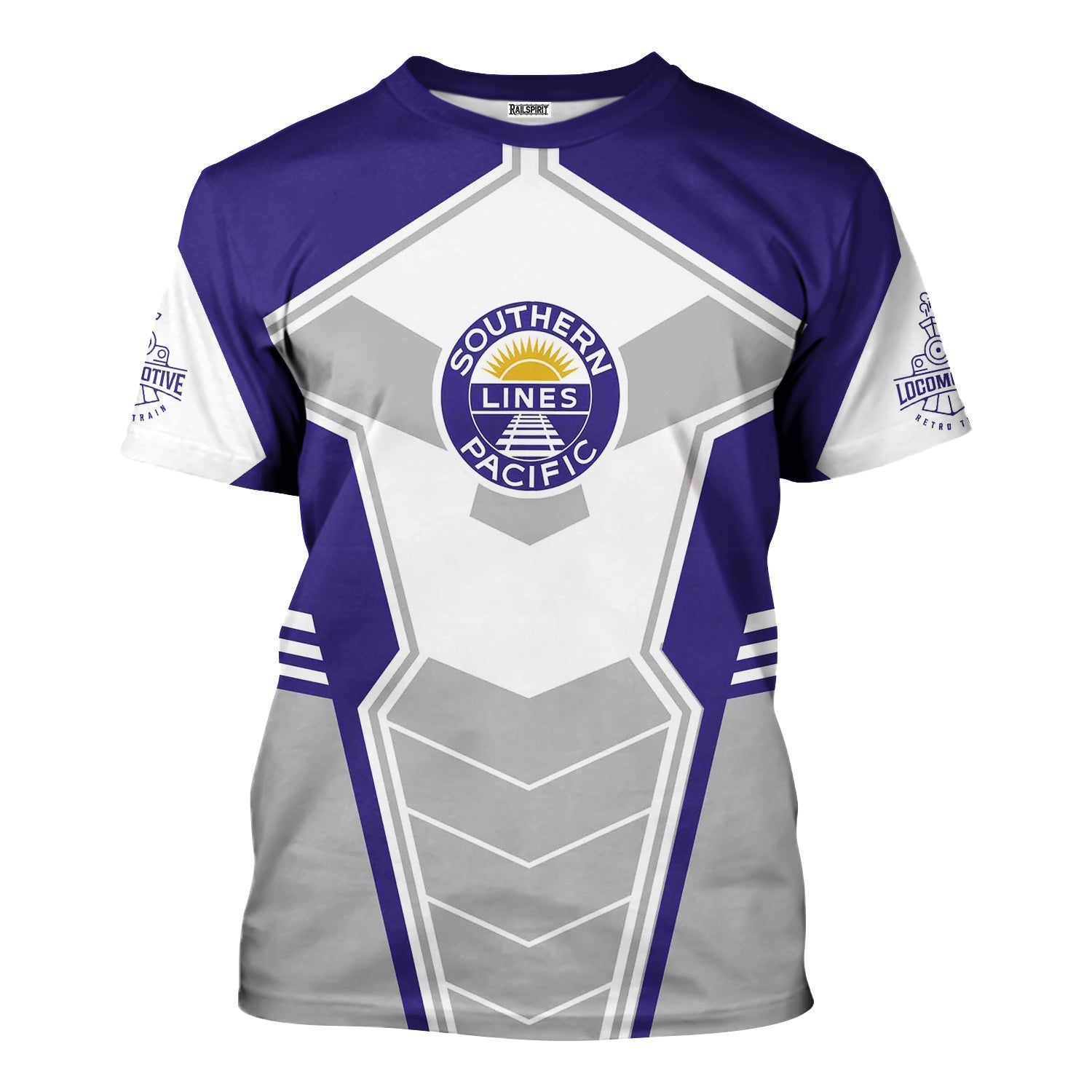 Railspirit Personalized Southern Pacific Railroad T-Shirt Engine-Inspired Style Train Shirt for Railroad Fanatic