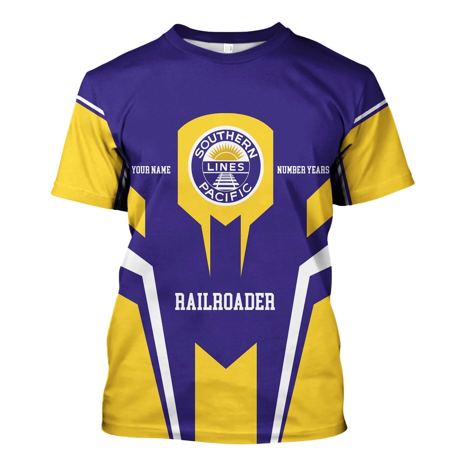 Railspirit Personalized Southern Pacific Railroad T-Shirt Custom Year Railroader Shirt Gift Idea For Train Lover