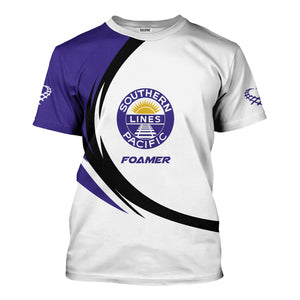 Railspirit Personalized Southern Pacific Railroad T-Shirt Unique Graphic Style Shirt For Train Enthusiasts