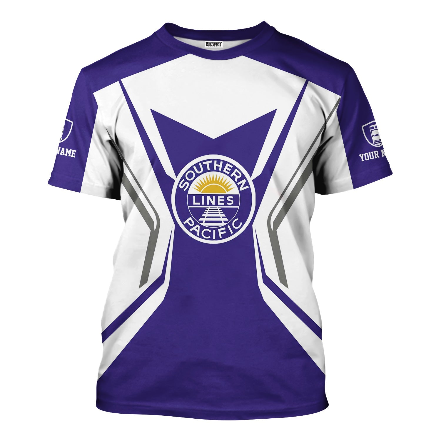 Railspirit Personalized Southern Pacific Railroad T-Shirt Unique Style with Custom Job Train Shirt