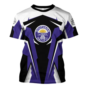 Railspirit Personalized Southern Pacific Railroad T Shirt Strong Line Style Train Unisex Shirt All Over Print