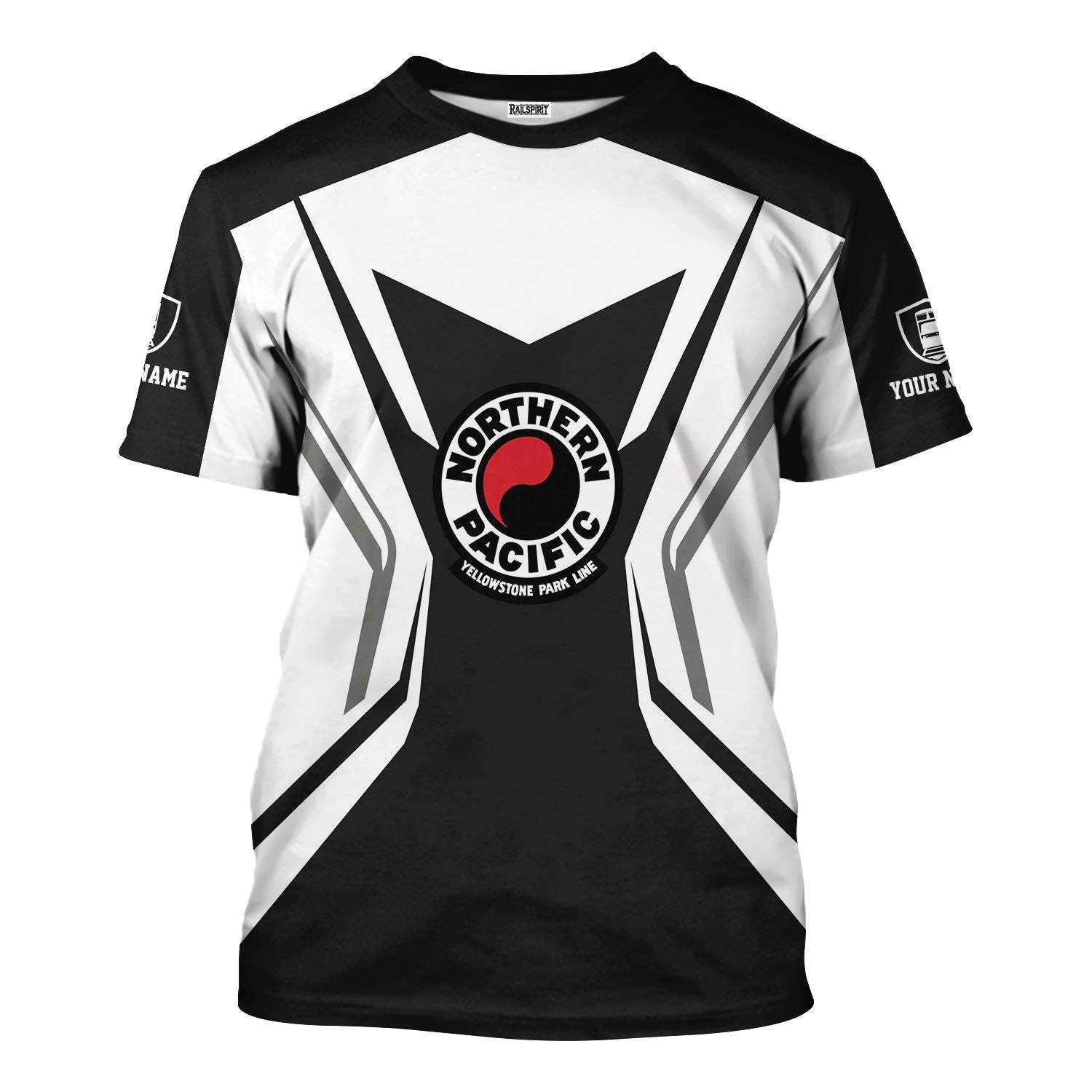 Railspirit Personalized Northern Pacific Railway T-Shirt Unique Style with Custom Job Train Shirt