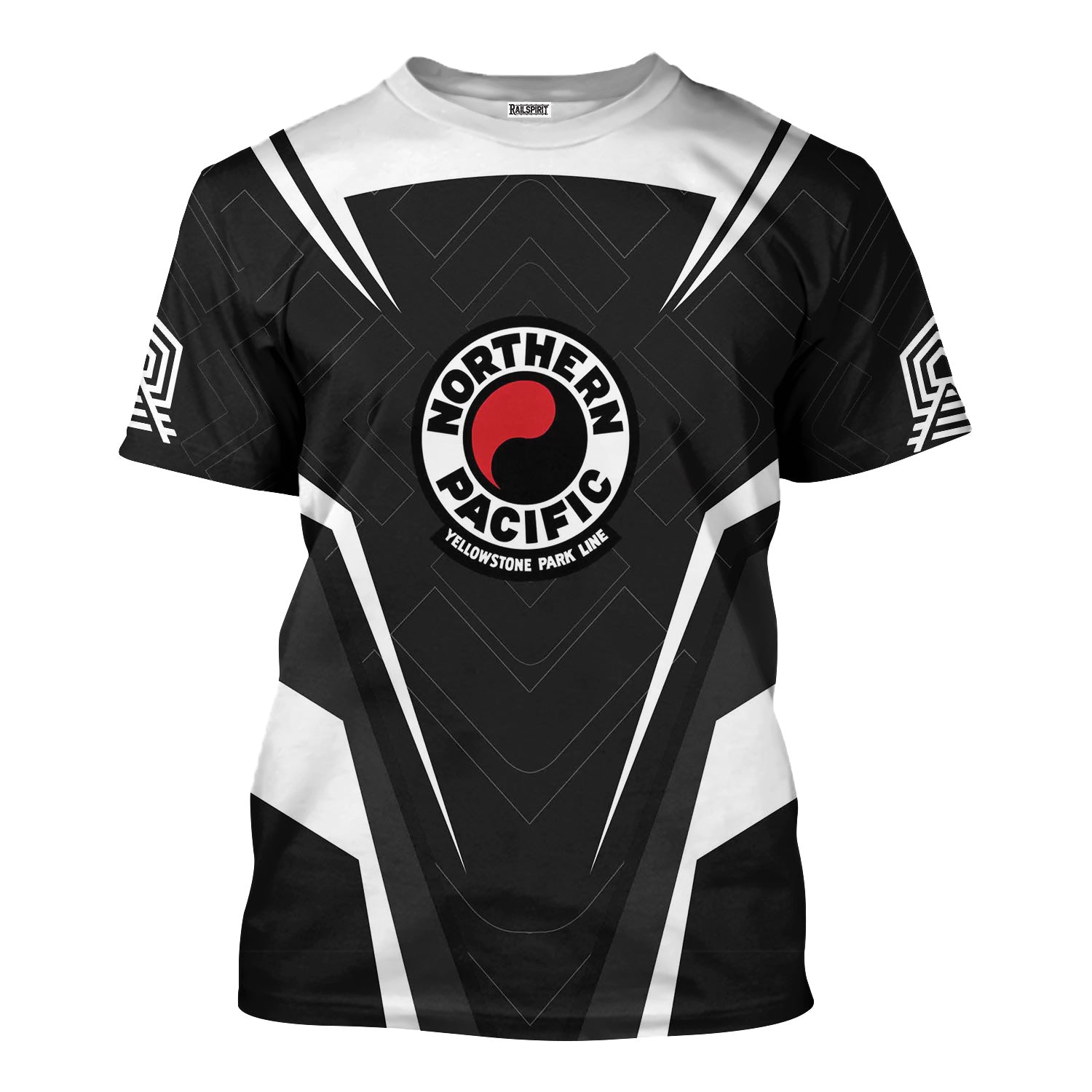 Railspirit Personalized Northern Pacific Railway T-Shirt Railway Inspired Apparel Train Shirt for Train Lovers