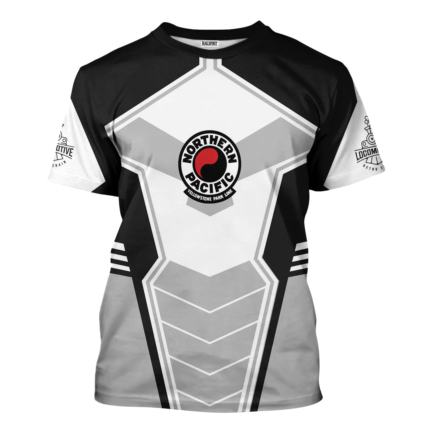 Railspirit Personalized Northern Pacific Railway T-Shirt Engine-Inspired Style Train Shirt for Railroad Fanatic