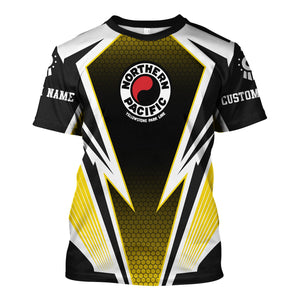 Railspirit Personalized Northern Pacific Railway T-Shirt Lightning Graphic Style Shirt Gift Idea For Train Lover