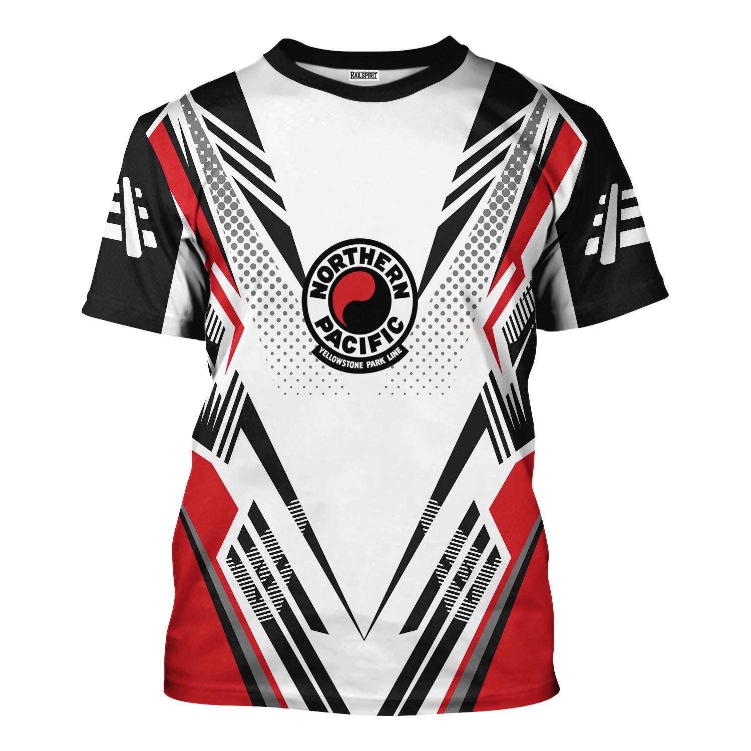 Railspirit Personalized Northern Pacific Railway T-Shirt Railroad Tribute Design Train Shirt for Train Lovers