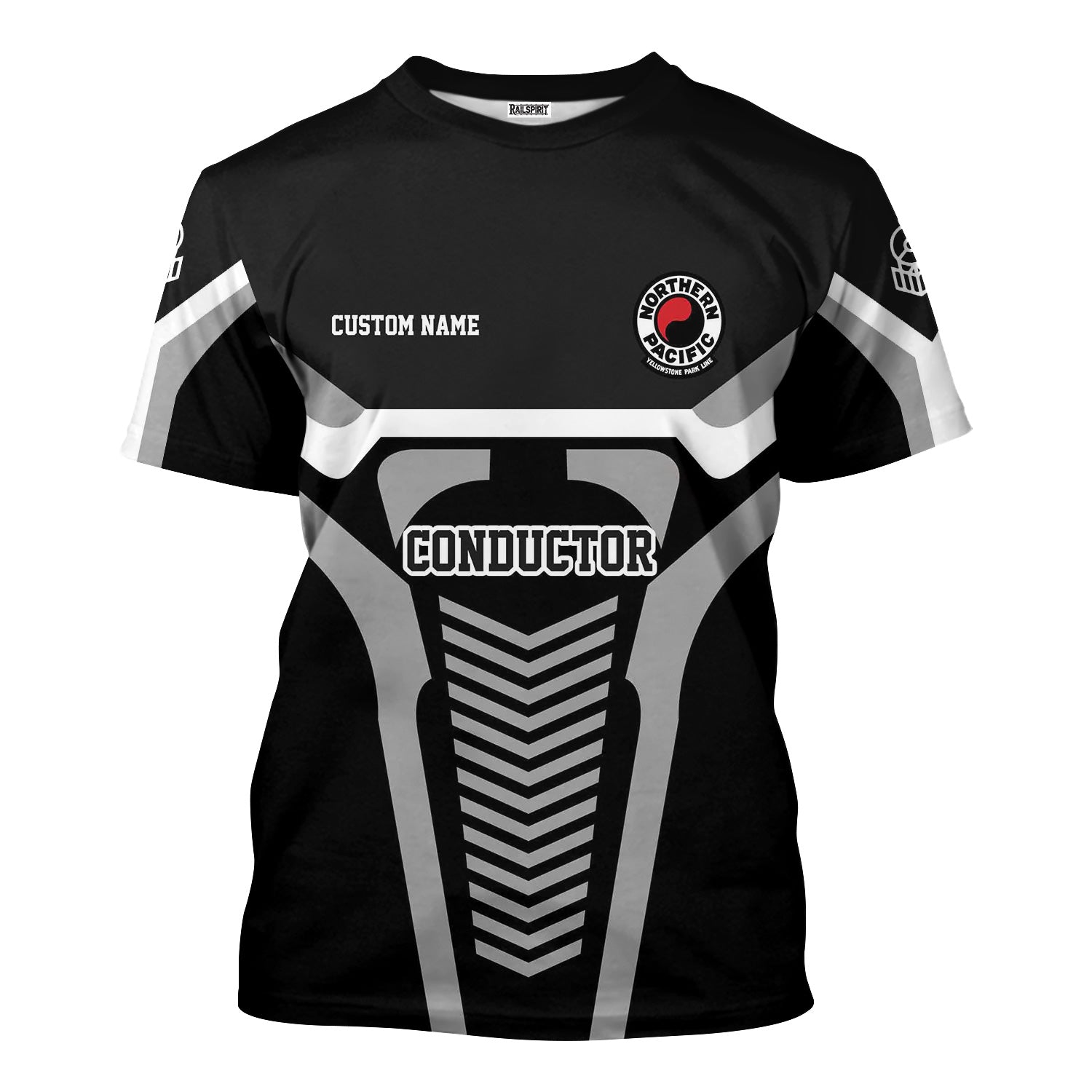 Railspirit Personalized Northern Pacific Railway T-Shirt Track-Inspired with Custom Job Position Train Shirt