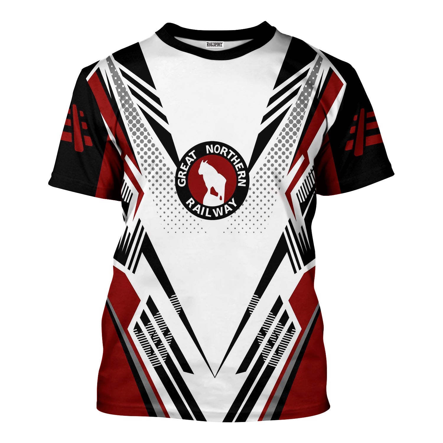 Railspirit Personalized Great Northern Railway T-Shirt Railroad Tribute Design GNR Train Shirt for Train Lovers