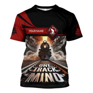 Railspirit Personalized Great Northern Railway T Shirt One Track Mind GNR Train Printed Shirt