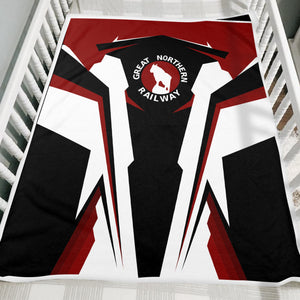 Railspirit Personalized Great Northern Railway Blanket GNR Strong Line Train Blanket Gift Idea For Train Lover