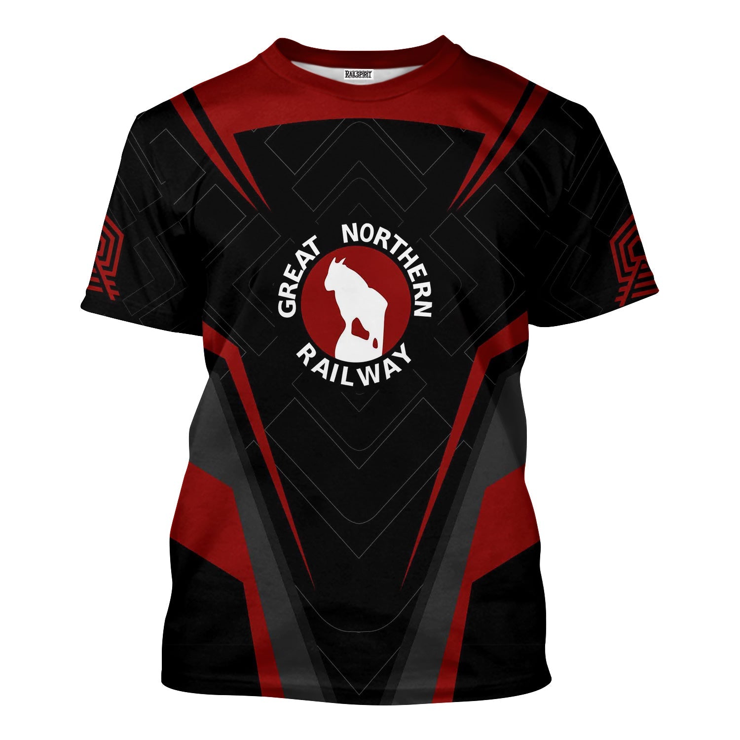 Railspirit Personalized Great Northern Railway T-Shirt Railway Inspired Apparel GNR Train Shirt for Train Lovers