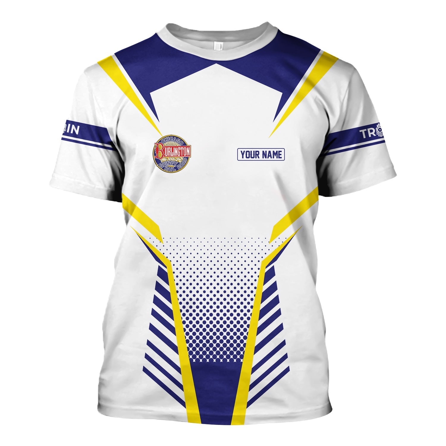 Railspirit Personalized Chicago, Burlington and Quincy Railroad T Shirt Unisex Train Shirt All Over Print