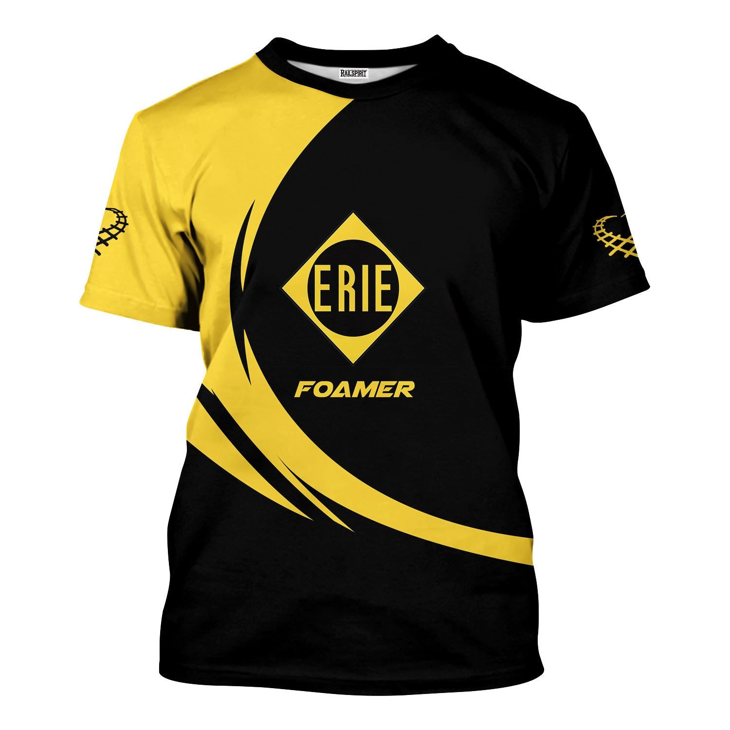 Railspirit Personalized Erie Railroad T-Shirt Unique Graphic Style Shirt For Train Enthusiasts