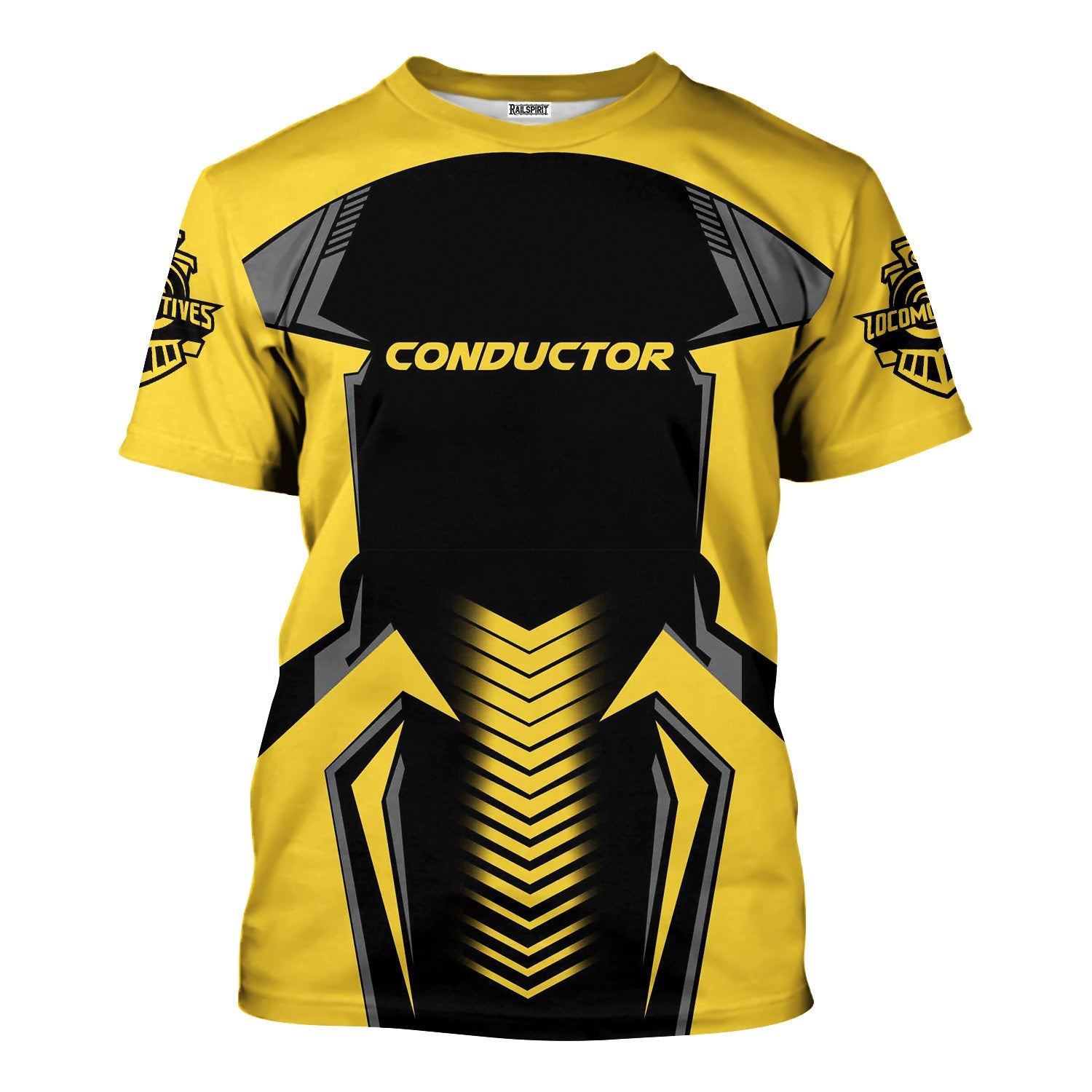 Railspirit Personalized Erie Railroad T-Shirt Standout Style with Custom Position Train Shirt