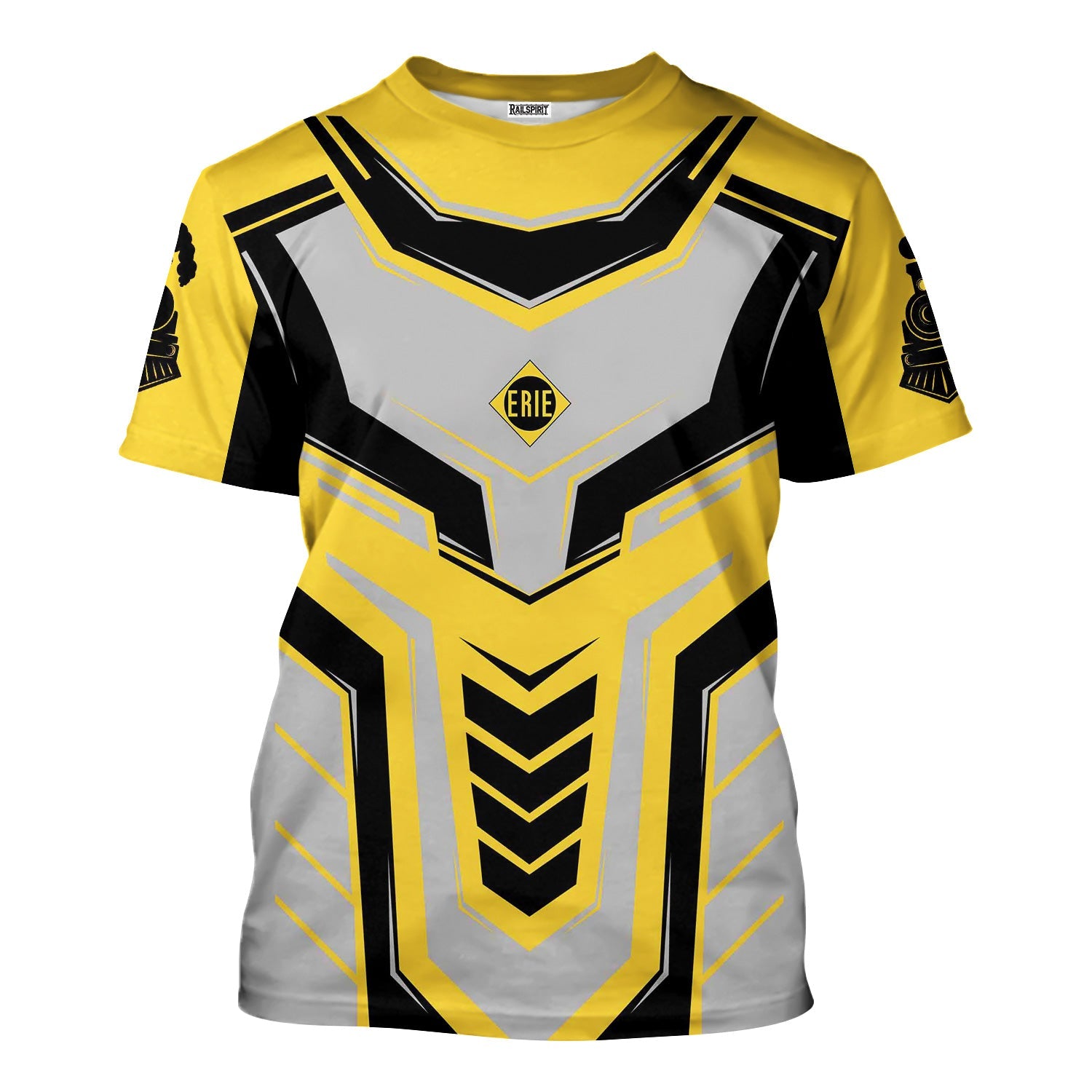 Railspirit Personalized Erie Railroad T-Shirt Armor-Inspired Design Train Shirt All Over Print