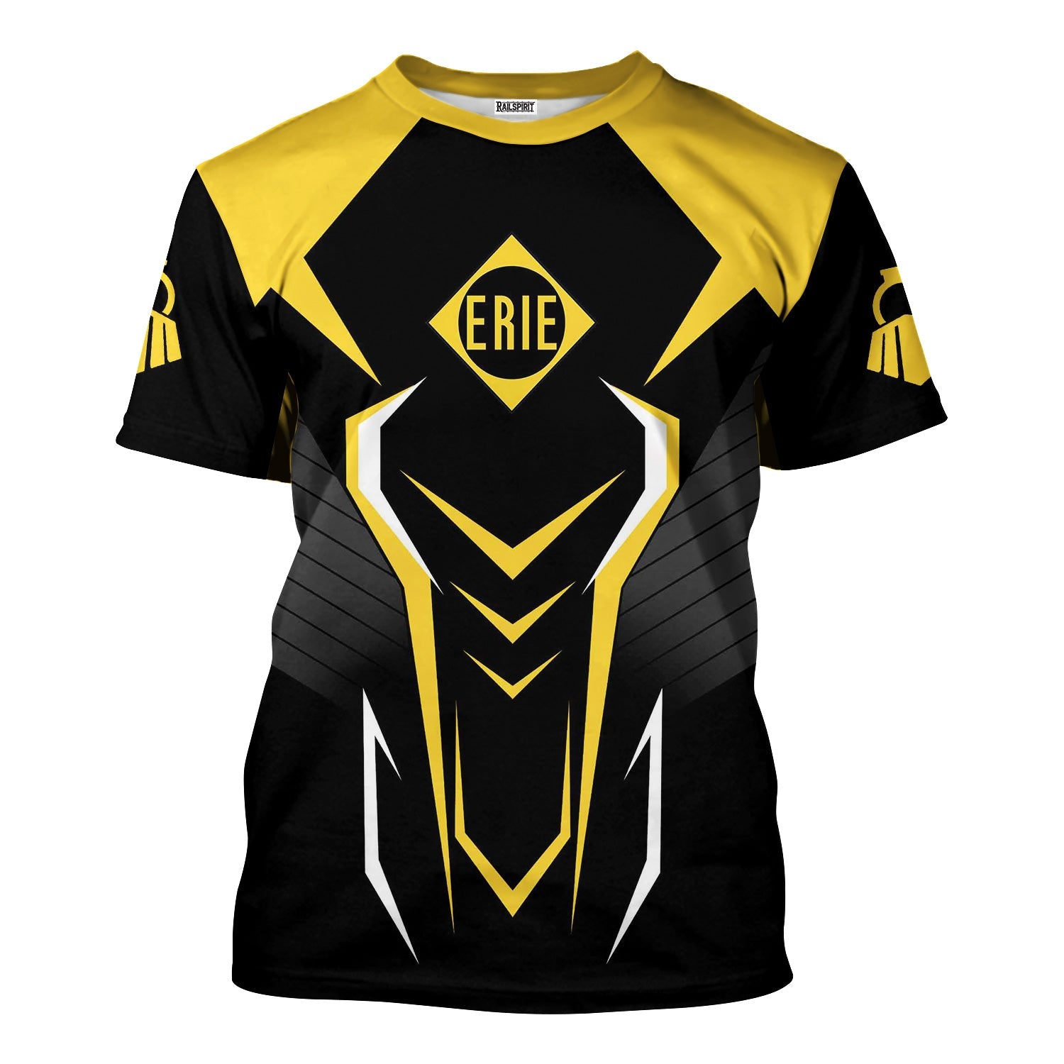 Railspirit Personalized Erie Railroad T-Shirt Dynamic Design Style Perfect Shirt for Train Enthusiasts