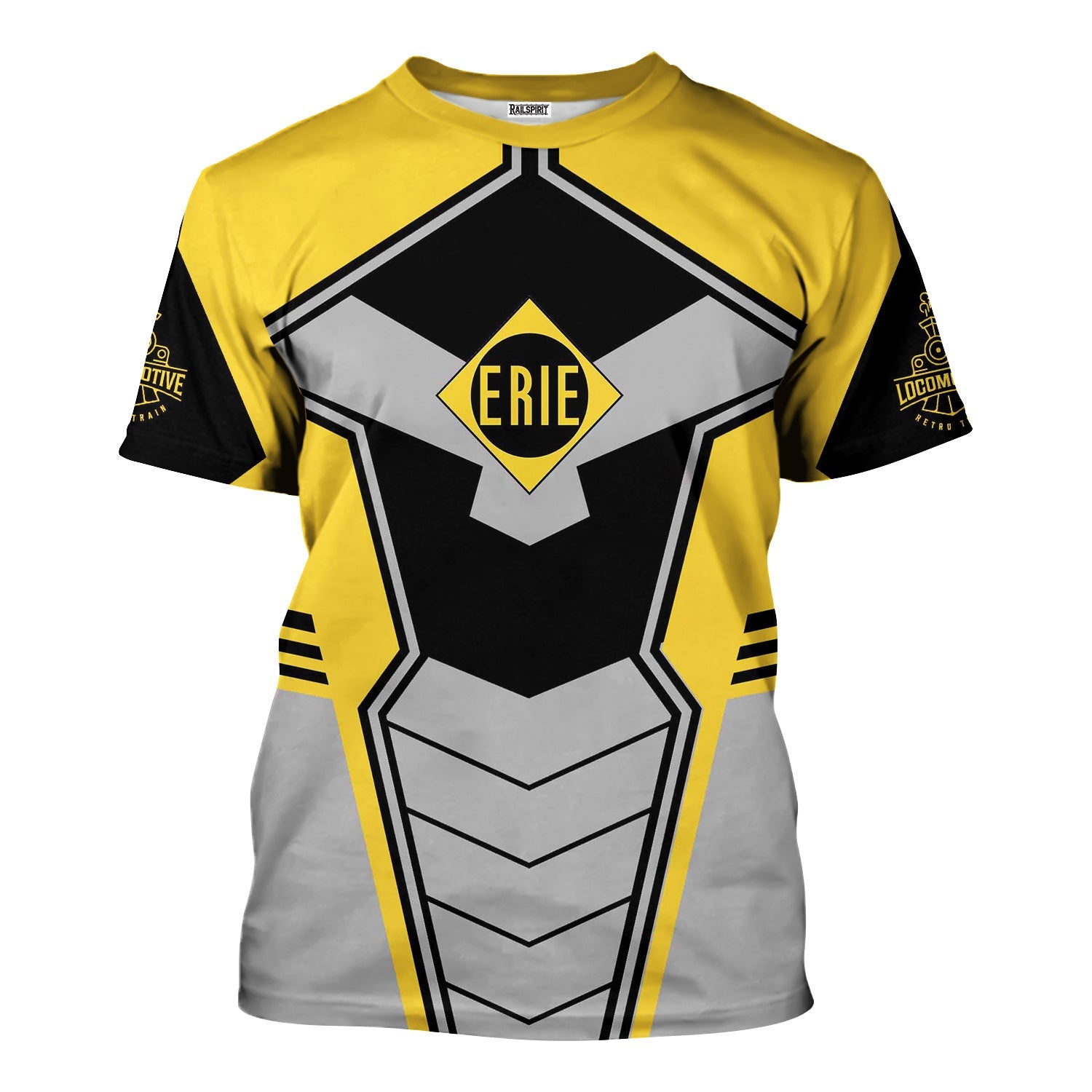 Railspirit Personalized Erie Railroad T-Shirt Engine-Inspired Style Train Shirt for Railroad Fanatic