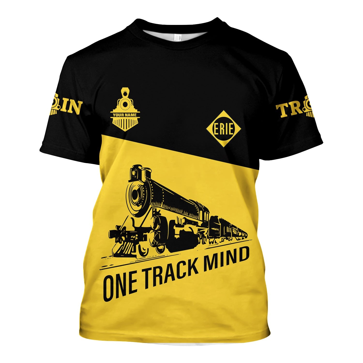 Railspirit Personalized Erie Railroad T Shirt One Track Mind Unisex Train Shirt Gift Idea For Train Lover