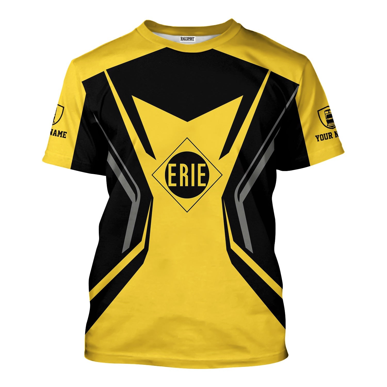 Railspirit Personalized Erie Railroad T-Shirt Unique Style with Custom Job Train Shirt