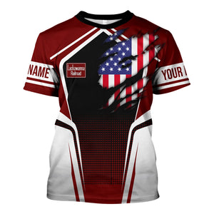 Railspirit Personalized Delaware, Lackawanna and Western Railroad T Shirt American Eagle Vintage Train DL&W Shirt