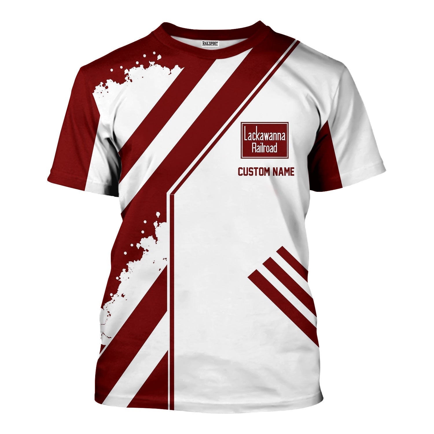 Railspirit Personalized Delaware, Lackawanna and Western Railroad T-Shirt Locomotive Design DL&W Train Shirt for Train Enthusiast