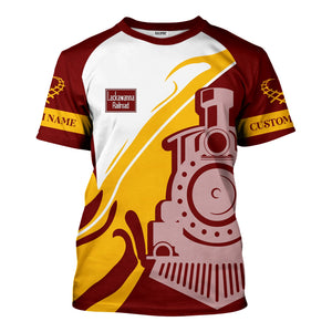 Railspirit Personalized Delaware, Lackawanna and Western Railroad T-Shirt Flame-Inspired Style DL&W Shirt Gift Idea For Train Lovers