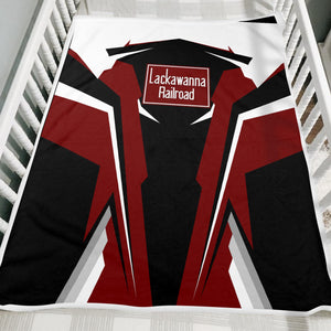 Railspirit Personalized Delaware, Lackawanna and Western Railroad Blanket DL&W Strong Line Train Blanket Gift Idea For Train Lover