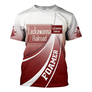 Railspirit Personalized Delaware, Lackawanna and Western Railroad T-Shirt Railway-Themed Style DL&W Shirt Gift Idea For Trainspotter