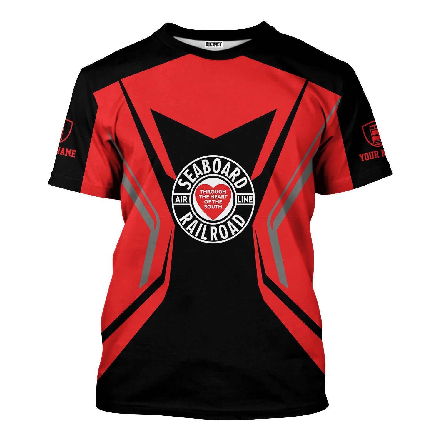 Railspirit Personalized Seaboard Air Line Railroad T-Shirt Unique Style with Custom Job Train Shirt