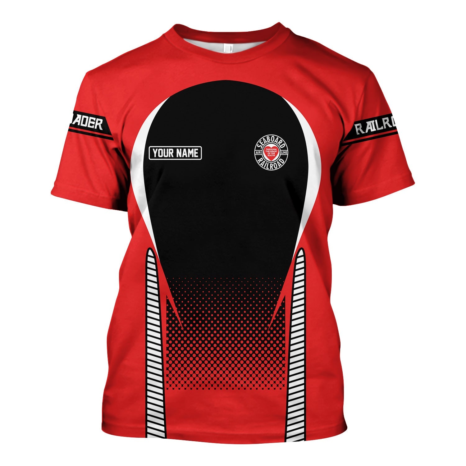 Railspirit Personalized Seaboard Air Line Railroad T Shirt Stress Is Caused By Not Having Enough Trains Shirt All Over Print