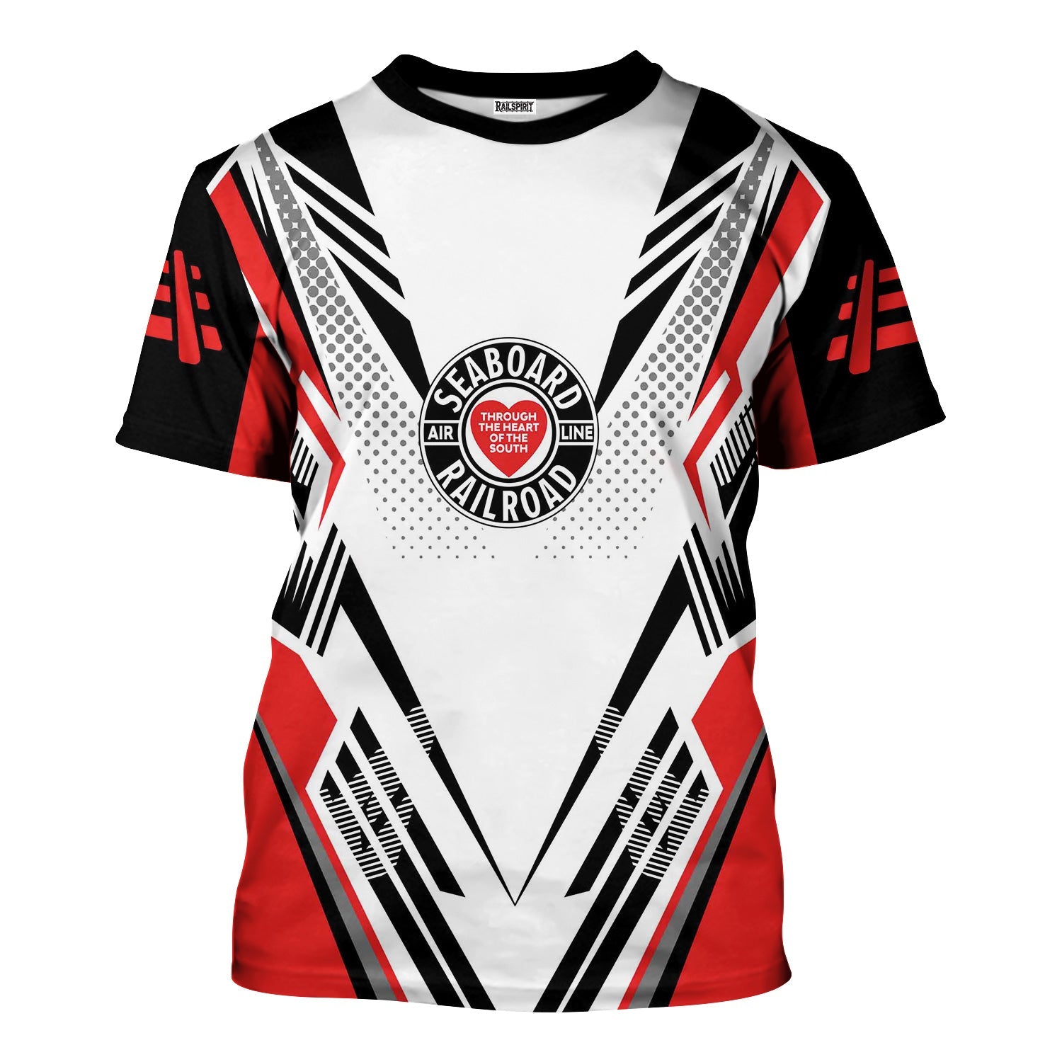 Railspirit Personalized Seaboard Air Line Railroad T-Shirt Railroad Tribute Design Train Shirt for Train Lovers