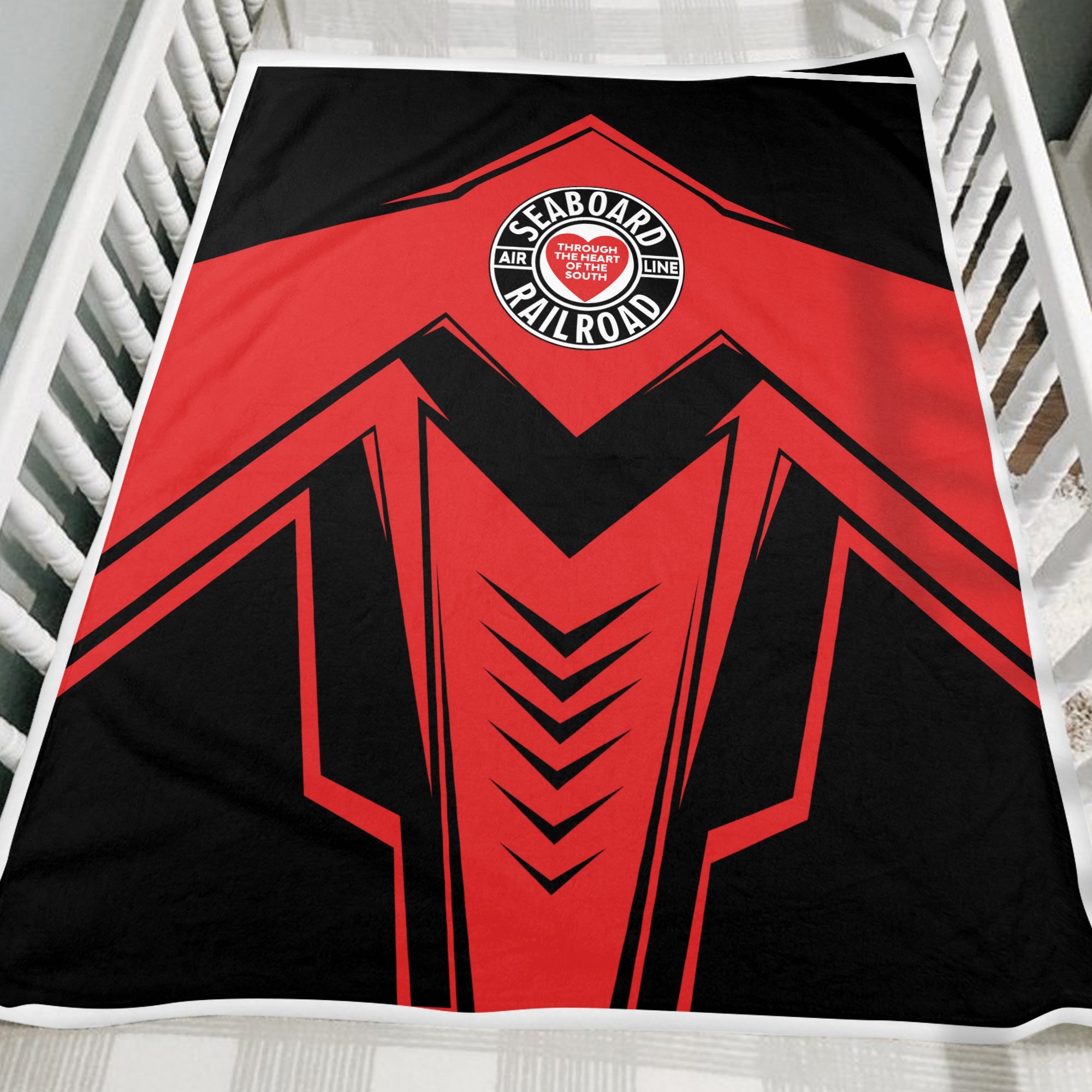 Railspirit Seaboard Air Line Railroad Blanket Railway Trainspotter Style Blanket Gift Idea For Foamers