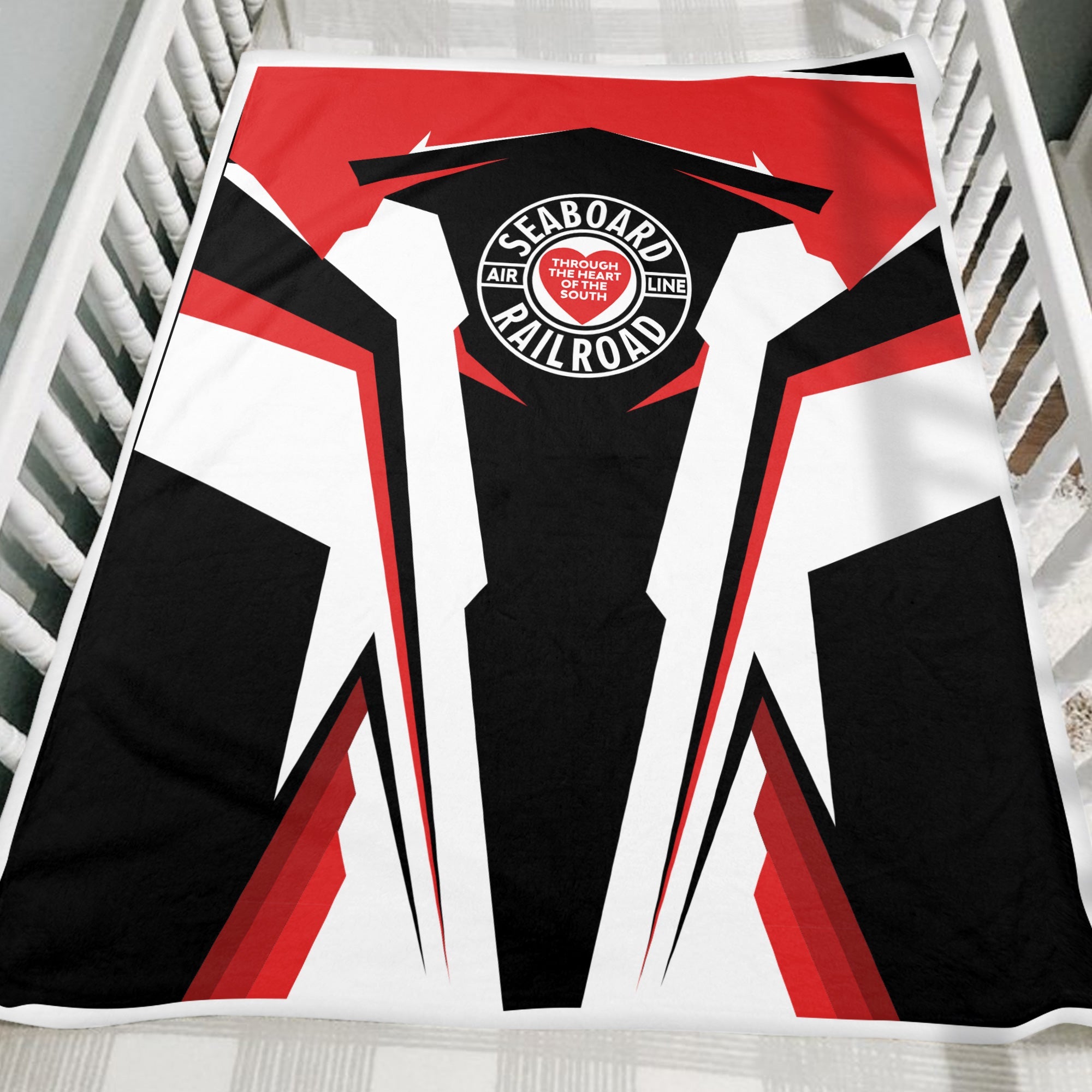 Railspirit Personalized Seaboard Air Line Railroad Blanket Strong Line Train Blanket Gift Idea For Train Lover