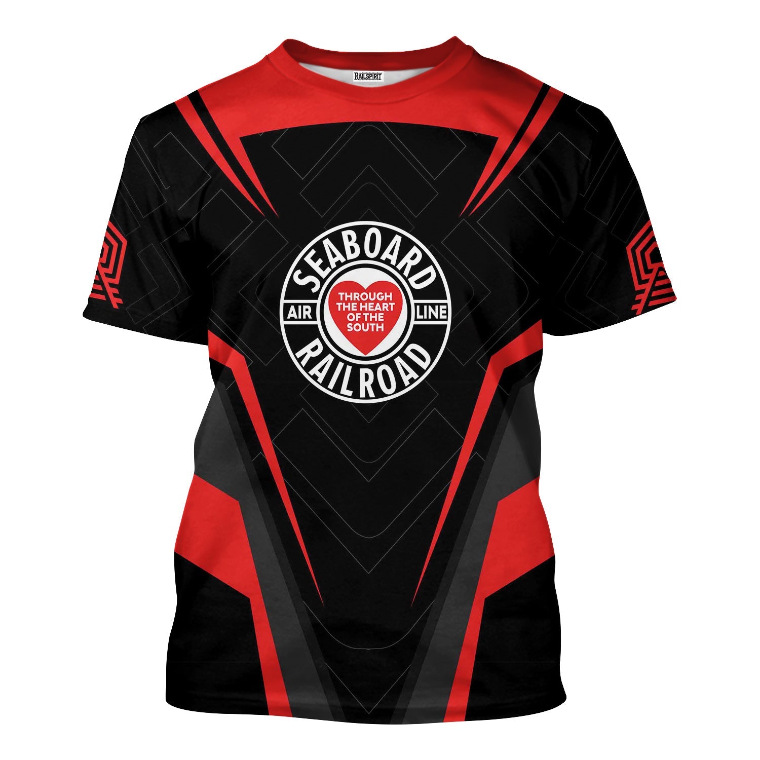 Railspirit Personalized Seaboard Air Line Railroad T-Shirt Railway Inspired Apparel Train Shirt for Train Lovers