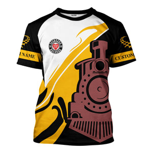 Railspirit Personalized Seaboard Air Line Railroad T-Shirt Flame-Inspired Style Shirt Gift Idea For Train Lovers