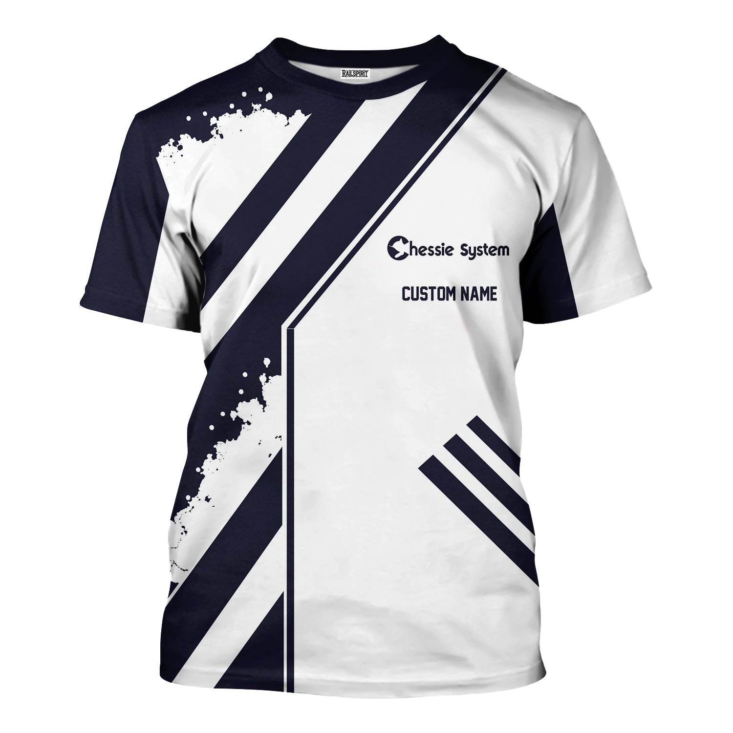 Railspirit Personalized Chessie System Railroad T-Shirt Locomotive Design Train Shirt for Train Enthusiast