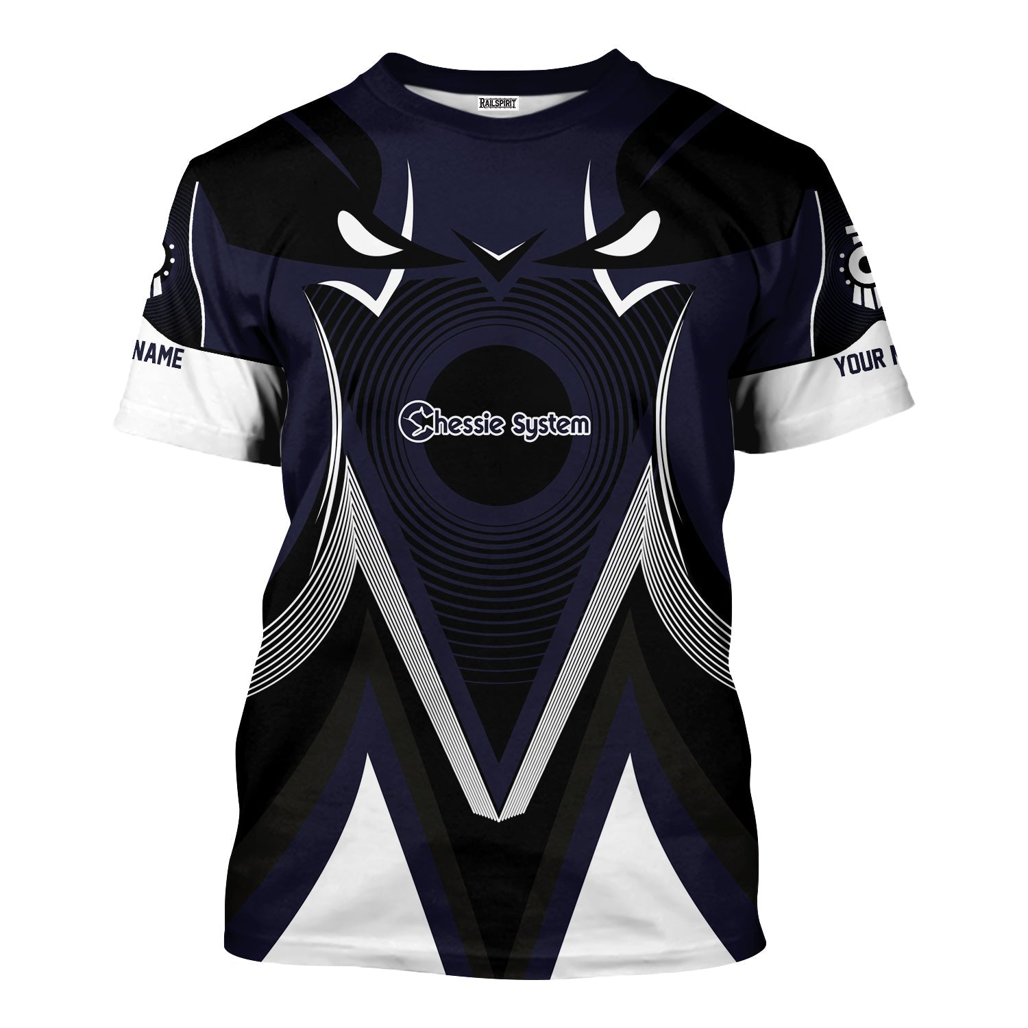 Railspirit Personalized Chessie System Railroad T-Shirt Vibrant Graphic Pattern Shirt For Train Enthusiasts