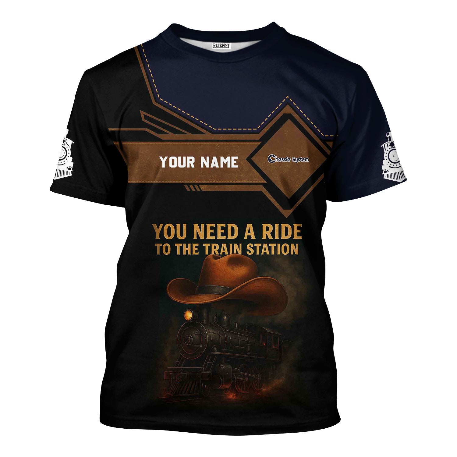 Railspirit Personalized Chessie System Railroad T-Shirt You Need A Ride To The Train Station Shirt For Train Lovers