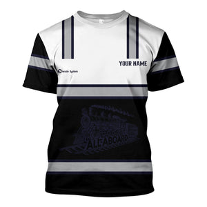 Railspirit Custom Name Chessie System Railroad T Shirt Eat Train Sleep Repeat Printed Train Shirt