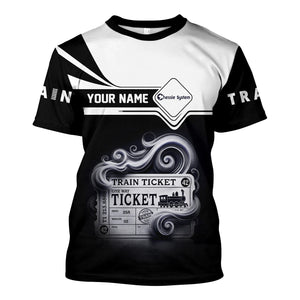 Railspirit Personalized Chessie System Railroad T Shirt Train Ticket American Locomotive Printed Train