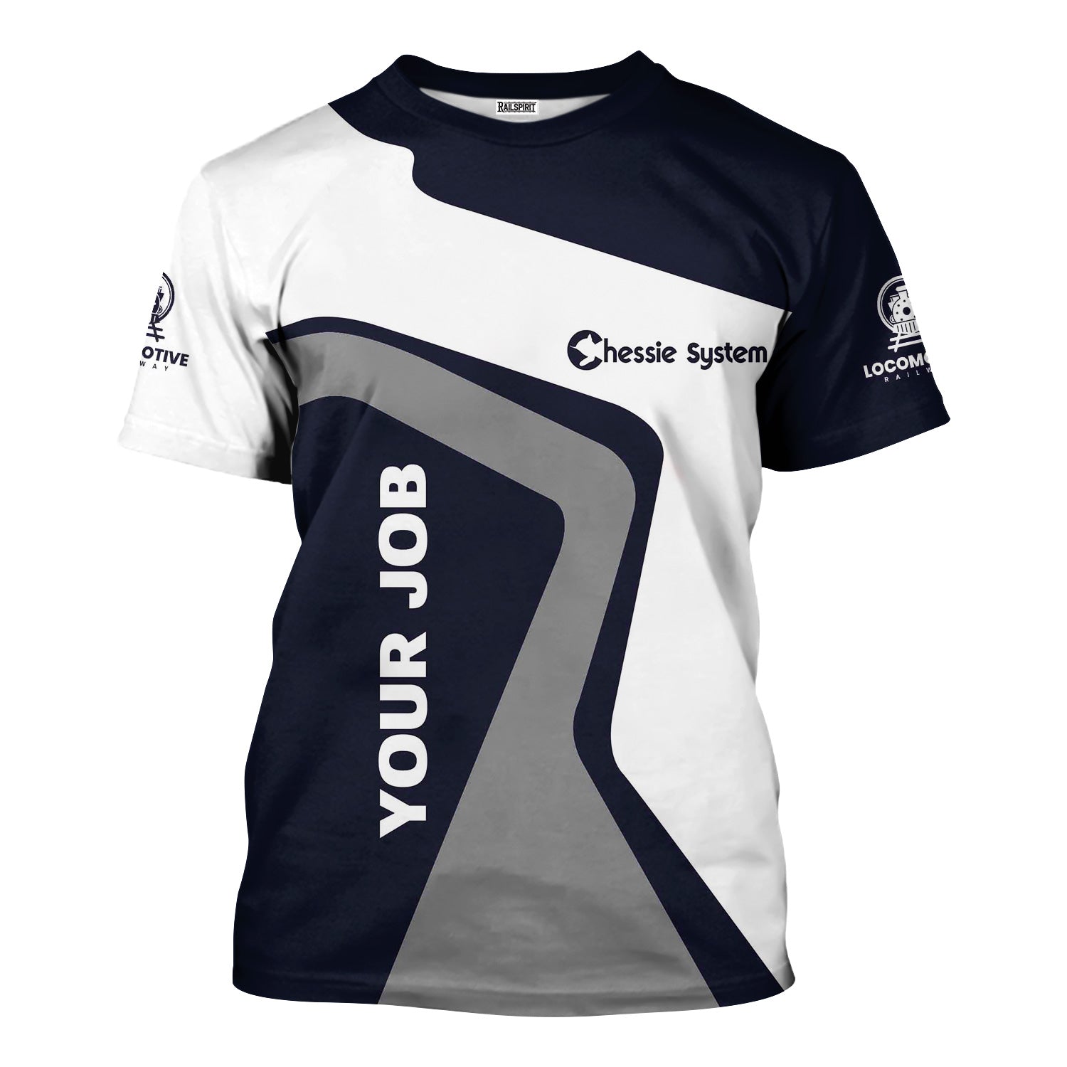 Railspirit Personalized Chessie System Railroad T-Shirt Unique Design with Custom Job Position Train Shirt